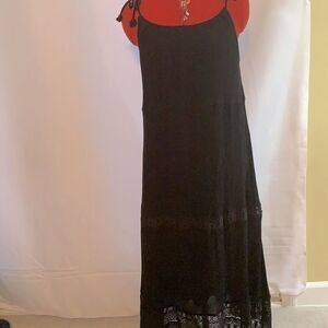 Black boho dress Old Navy Large With embroidery detail